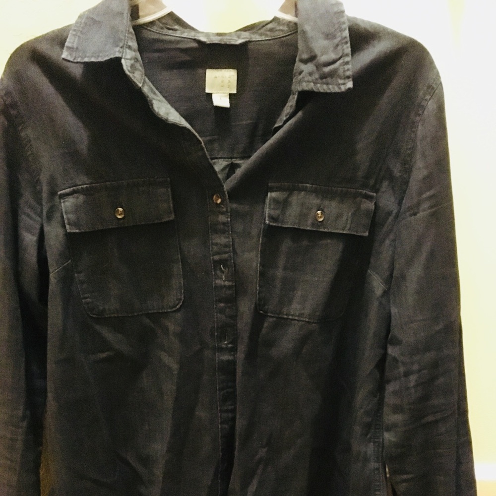 Dark chambray top
